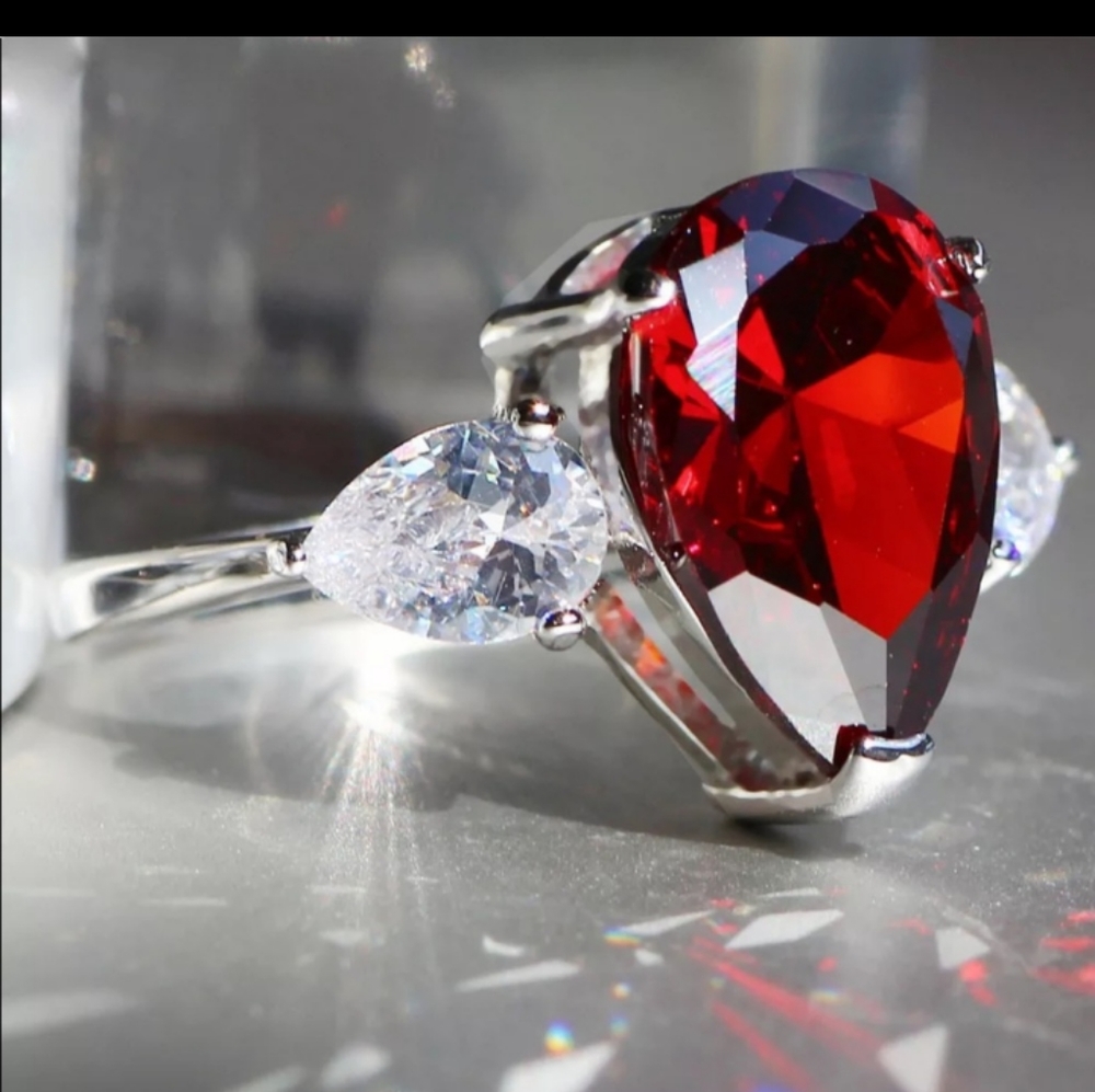 ❤ RUBY RED RING 6,7,8,9 NEW - Picture 3 of 4
